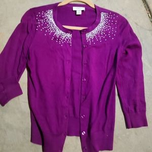 Last week LOFT cardigan pearl detailing